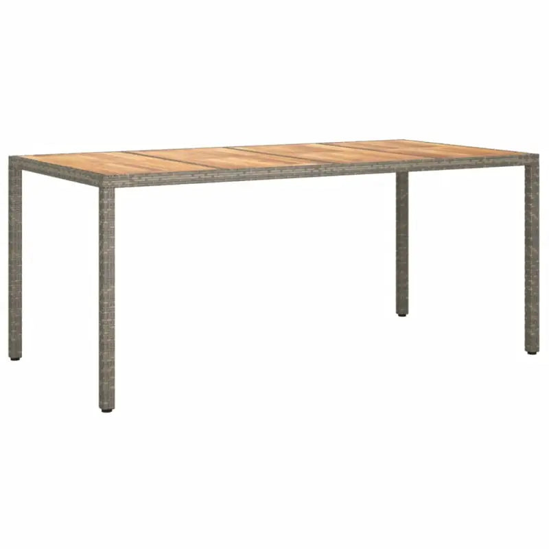 Trendy tuinset met poly rattan en natuurlijke olieafwerking - 190 cm tafellengte - Tuinsets
