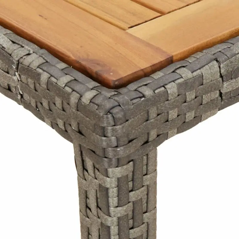 Trendy tuinset met poly rattan en natuurlijke olieafwerking - 190 cm tafellengte - Tuinsets
