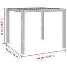 Trendy tuinset met poly rattan en verstelbare tuinstoel van massief acaciahout - Tuinsets