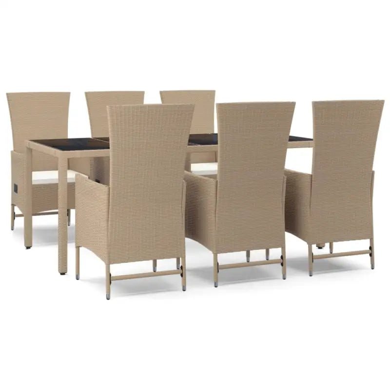 Trendy tuinset met poly rattan en verstelbare tuinstoel voor terras - Tuinsets