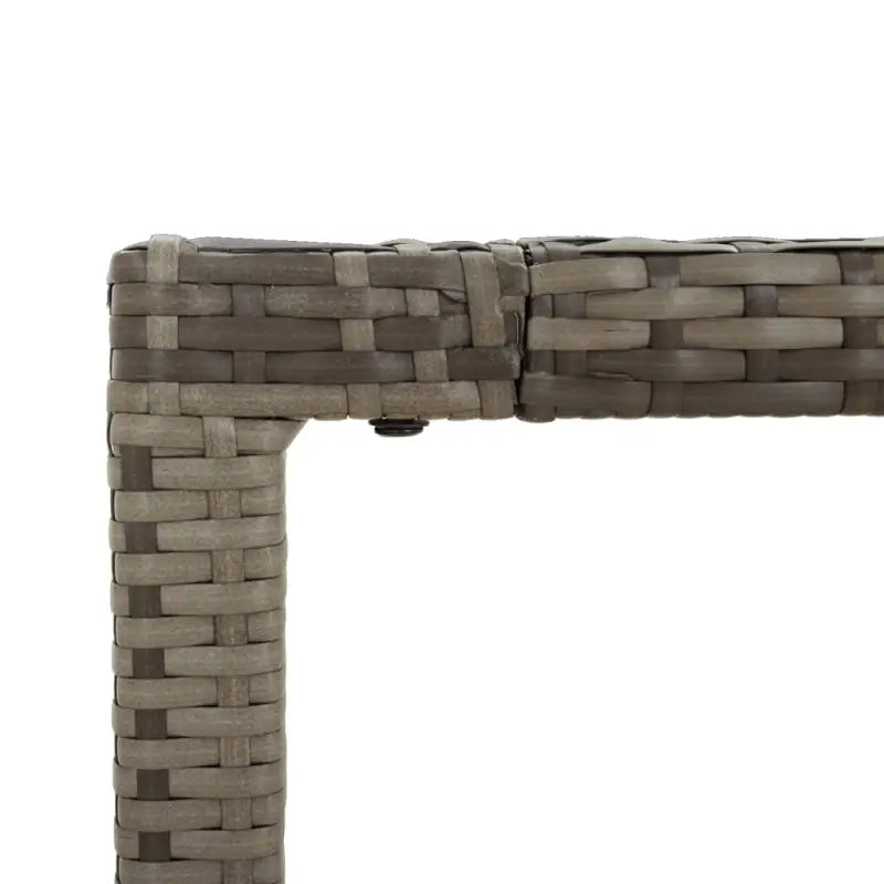 Trendy tuinset met poly rattan en verstelbare tuinstoelen van massief acaciahout - Tuinsets