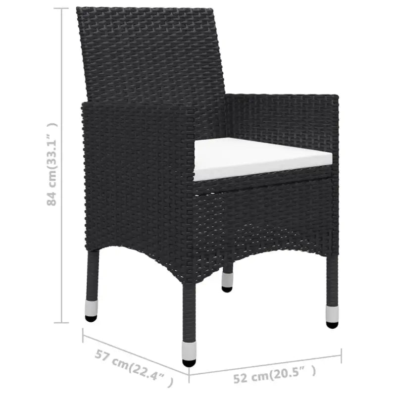 Trendy tuinset met poly rattan en warm massief acaciahout stijl - Tuinsets