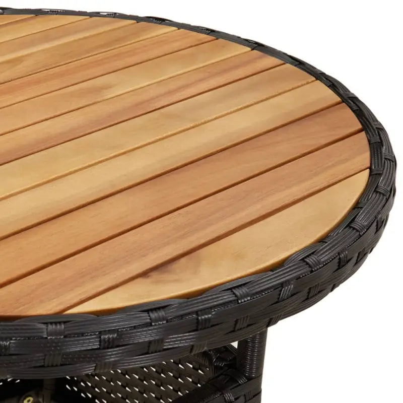 Trendy tuinset van poly rattan en gepoedercoat staal in zwart materiaal - Tuinsets