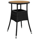 Trendy tuinset van poly rattan en gepoedercoat staal in zwart materiaal - Tuinsets