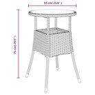 Trendy tuinset van poly rattan en gepoedercoat staal in zwart materiaal - Tuinsets