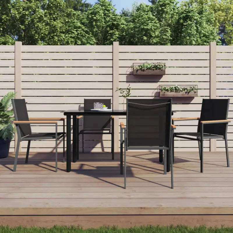 Trendy tuinstoelen met ademend textileen en UV-bestendigheid - 4 - Tuinstoelen