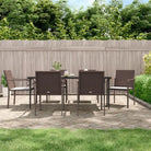 Trendy tuinstoelen van duurzaam poly rattan voor terras en tuin - Bruin / 6 - Tuinstoelen