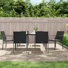 Trendy tuinstoelen van duurzaam poly rattan voor terras en tuin - Zwart / 6 - Tuinstoelen