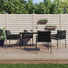Trendy Tuinstoelen van Poly Rattan voor een duurzame tuinset - Zwart / 4 - Tuinstoelen