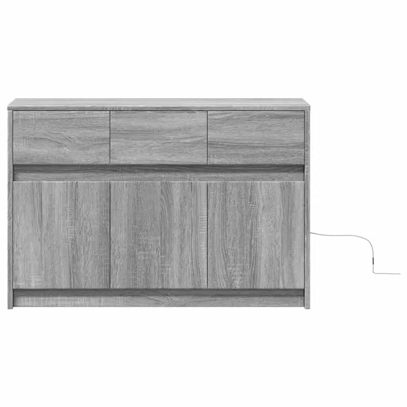 Trendy TV-meubel met LED-verlichting in Grijs Sonoma Eiken - Tv-meubels