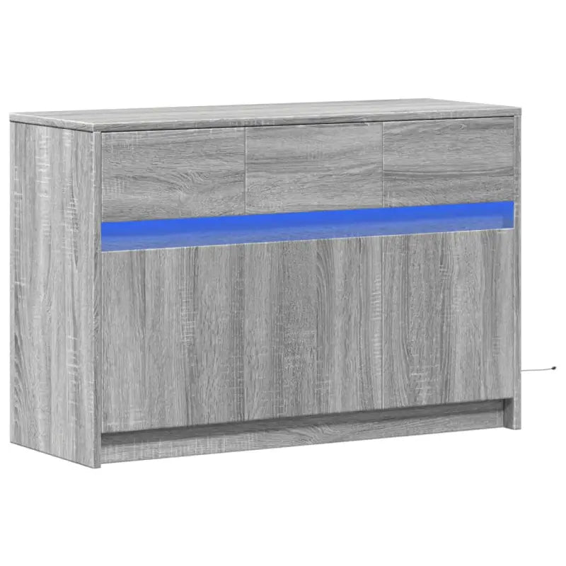 Trendy TV-meubel met LED-verlichting in Grijs Sonoma Eiken - Tv-meubels