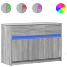 Trendy TV-meubel met LED-verlichting in Grijs Sonoma Eiken - Tv-meubels
