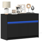 Trendy TV-meubel met LED-verlichting in Grijs Sonoma Eiken - Zwart / 1 - Tv-meubels