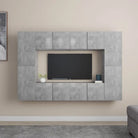 Trendy Tv-meubel met muurbevestiging voor een tijdloze uitstraling - Betongrijs / 1 / 60 cm - Tv-meubels