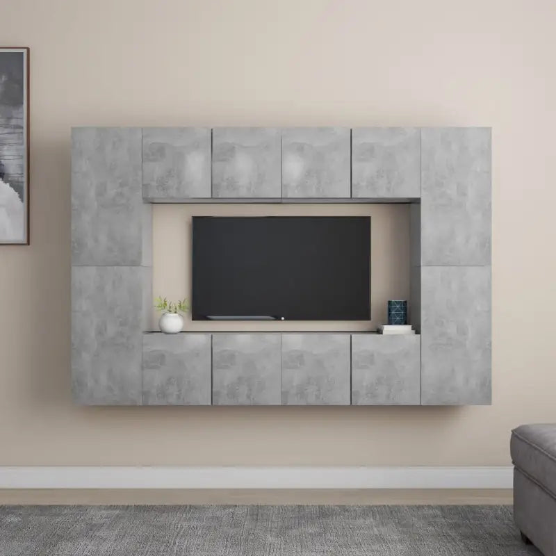 Trendy Tv-meubel met muurbevestiging voor een tijdloze uitstraling - Betongrijs / 1 / 60 cm - Tv-meubels