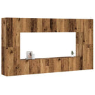 Trendy Tv-meubel met muurbevestiging voor een tijdloze uitstraling - Oud hout / 4 / 80 cm - Tv-meubels