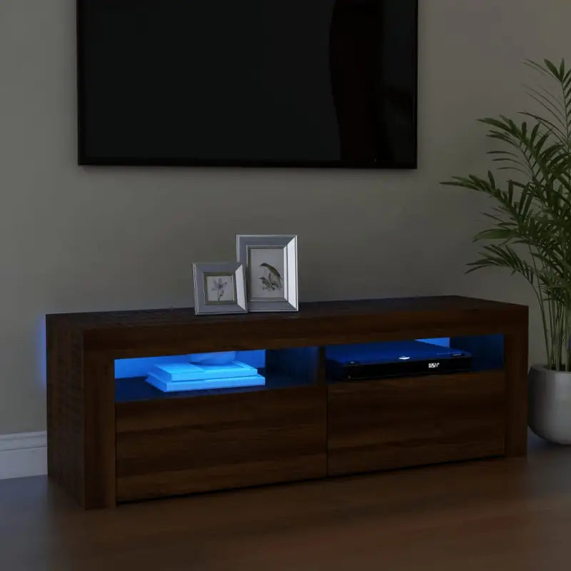 Trendy tv-meubel met rgb led-verlichting en stevige constructie - bruin eikenkleur / 1 - Tv-meubels