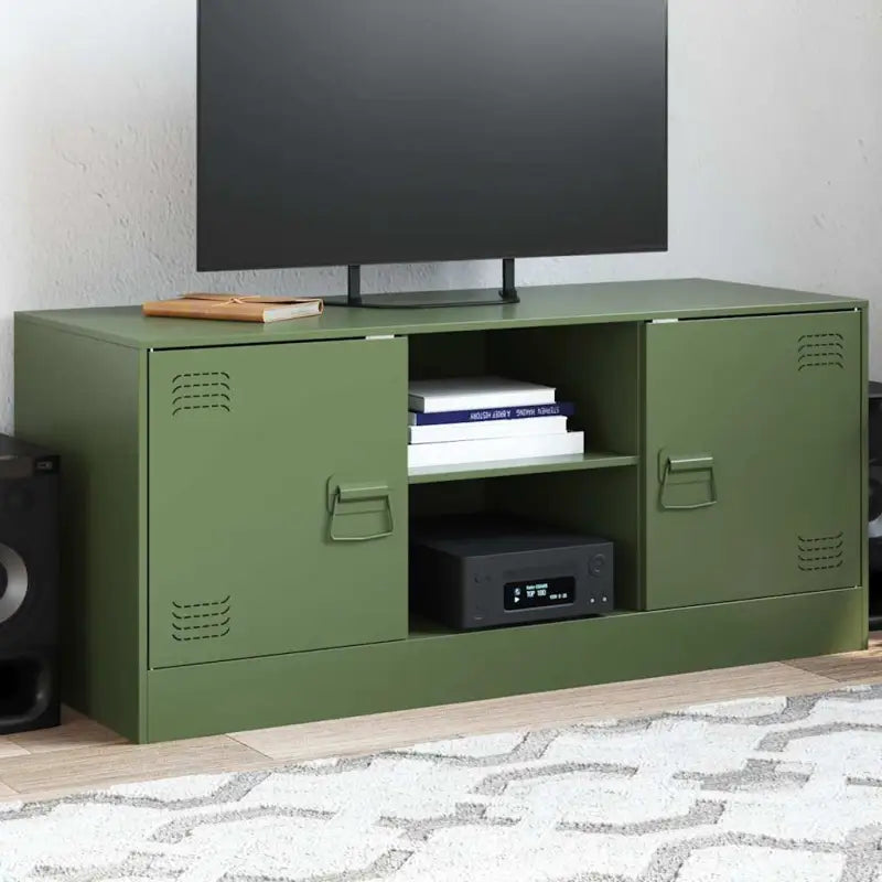 Trendy tv-meubel met stabiel frame van koudgewalst staal - Groen / 1 - Tv-meubels