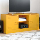 Trendy tv-meubel met stabiel frame van koudgewalst staal - Mosterdgeel / 1 - Tv-meubels