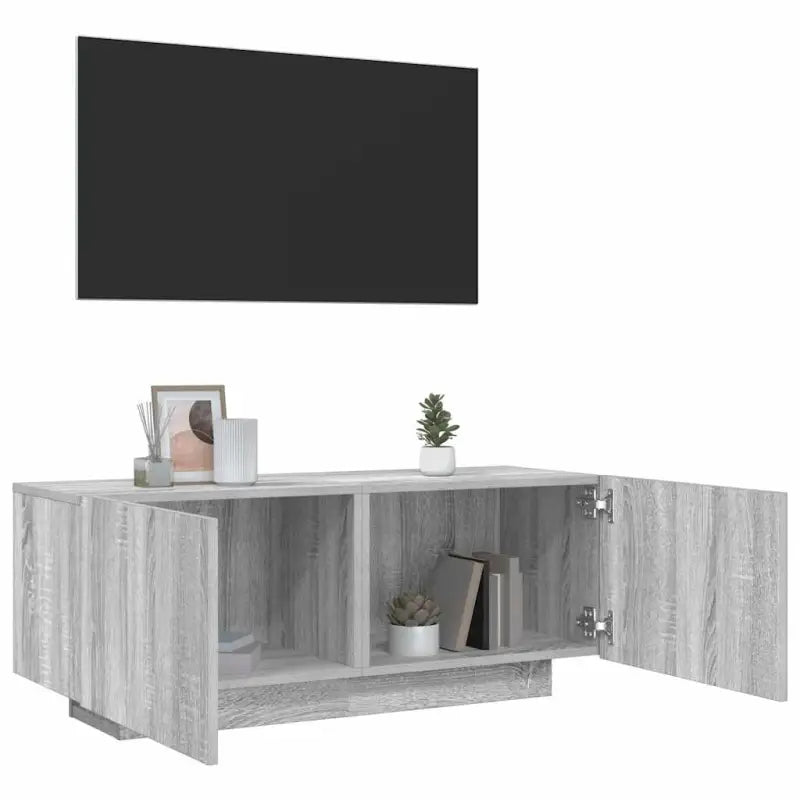 Trendy Tv-meubel van bewerkt hout met praktisch en stijlvol ontwerp - Grijs sonoma / 1 - Tv-meubels