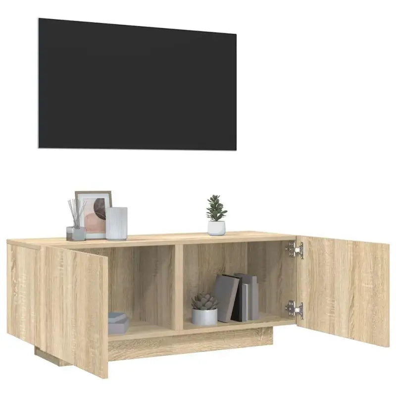 Trendy Tv-meubel van bewerkt hout met praktisch en stijlvol ontwerp - Sonoma eiken / 1 - Tv-meubels