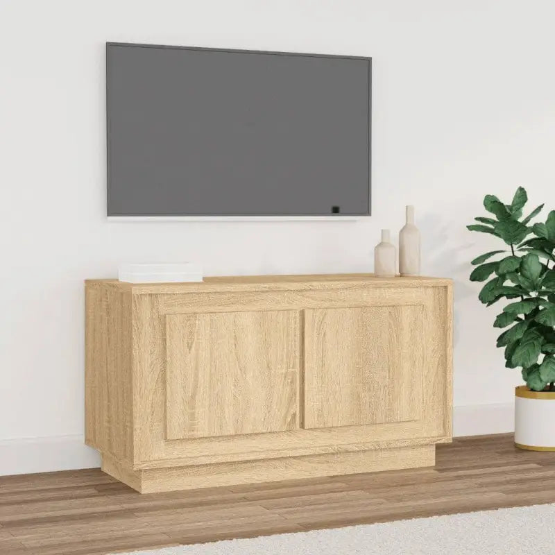 Trendy Tv-meubel van bewerkt hout met stabiel en vochtbestendig ontwerp - Sonoma eiken / 1 - Tv-meubels