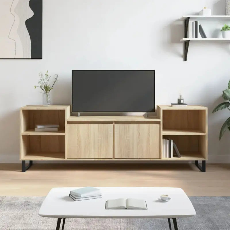Trendy tv-meubel van bewerkt hout met stevig en stijlvol ontwerp - Sonoma eiken / 1 - Tv-meubels