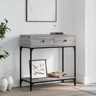 Trendy wandtafel van bewerkt hout voor elegante interieuraccenten - Grijs sonoma / 1 / 75 cm - Bijzettafels