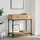 Trendy wandtafel van bewerkt hout voor elegante interieuraccenten - Sonoma eiken / 1 / 75 cm - Bijzettafels