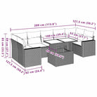 Tuin Lounge Set in Zwart Materiaal met Gepoedercoat Staal Afmetingen - Tuinsets