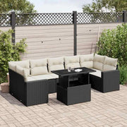 Tuin Lounge Set in Zwart Materiaal met Gepoedercoat Staal Afmetingen - Tuinsets