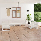 Tuina set met massief grenenhout en comfortabele rug- en zijkussens - Wit / Nee - Tuinsets
