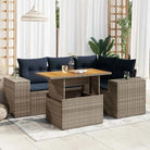 Tuinaanbouw loungeset van grijs materiaal en gepoedercoat staal - Grijs / met opbergruimte - Tuinsets