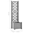 Tuinbak met trellis voor planten buitengebruik - Bloempotten & plantenbakken