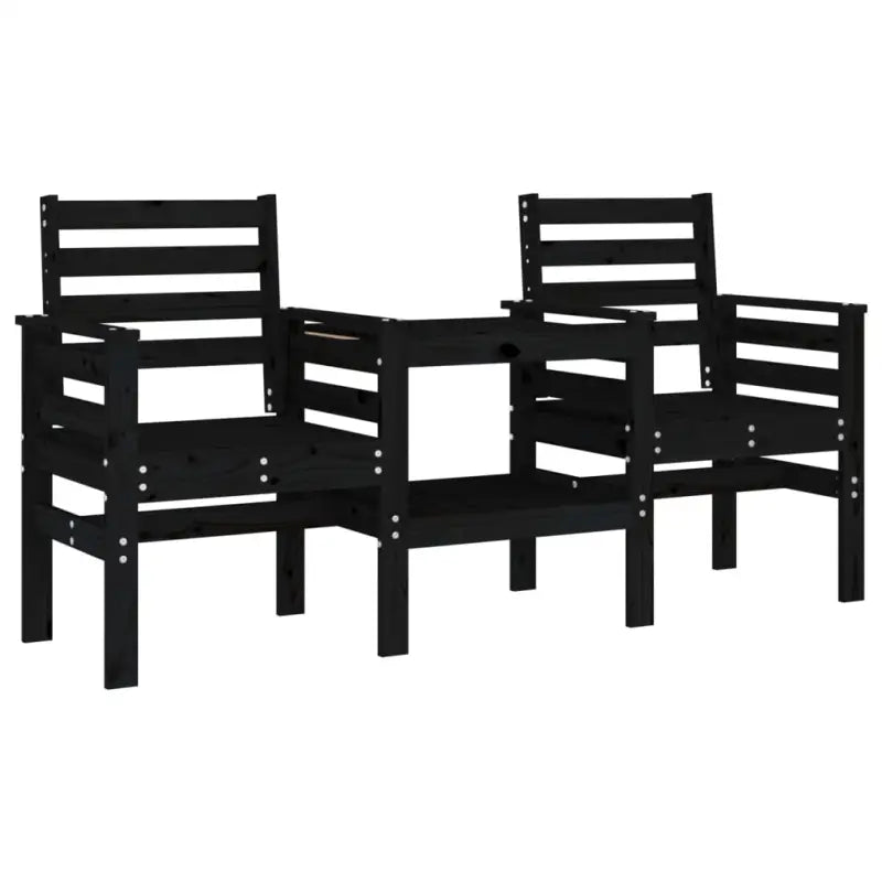 Tuinbank met geïntegreerde tafel van massief grenenhout - Tuinbanken