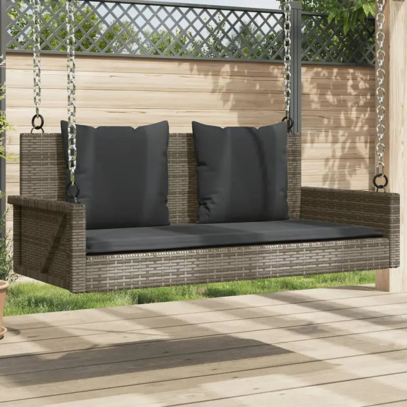 Tuinbank met poly rattan voor ontspanning in de buitenruimte - Grijs / 1 / Ja - Tuinbanken