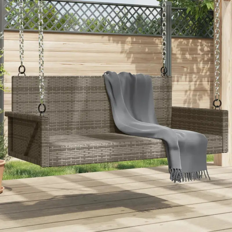 Tuinbank met poly rattan voor ontspanning in de buitenruimte - Grijs / 1 / Nee - Tuinbanken