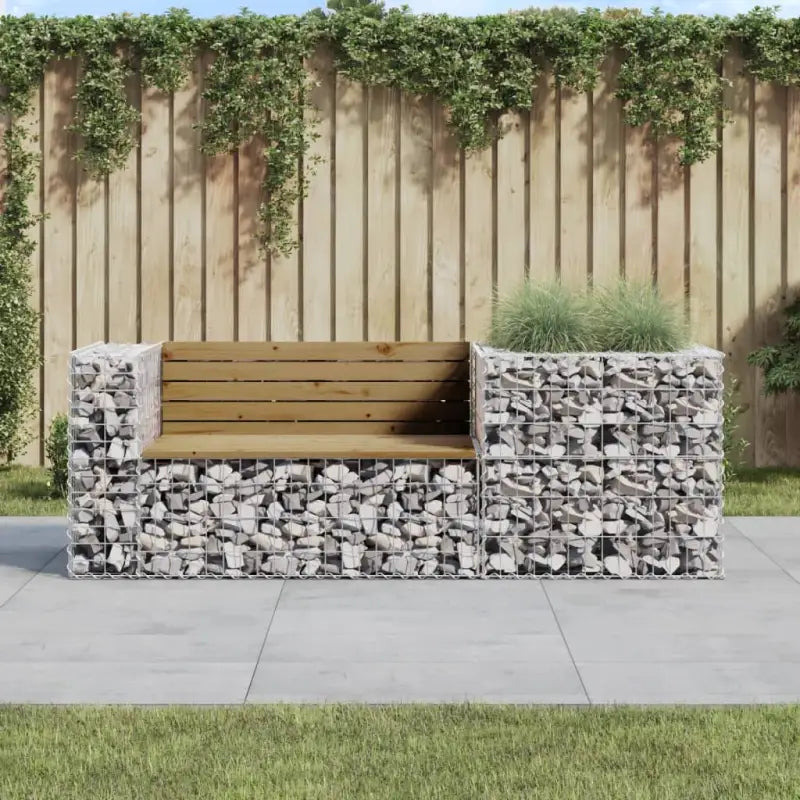 Tuinbank met schanskorf van massief douglashout voor buitenplezier - Donkerbruin / 1 - Tuinbanken