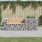Tuinbank met schanskorf van massief douglashout voor buitenplezier - Natuurlijk grenenhout / 1 - Tuinbanken