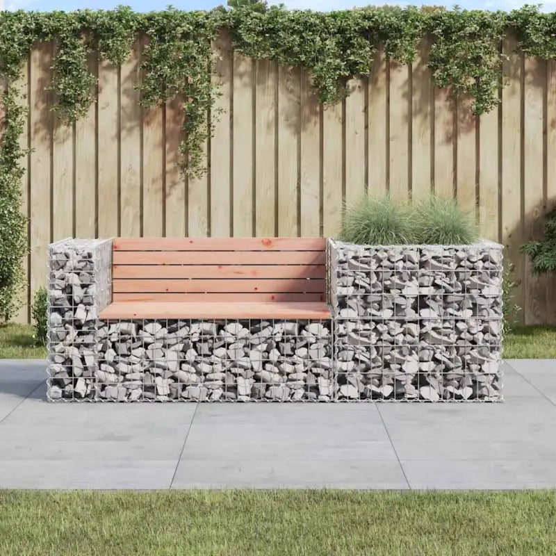 Tuinbank met schanskorf van massief douglashout voor buitenplezier - Natuurlijk douglashout / 1 - Tuinbanken
