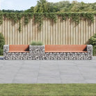 Tuinbank met schanskorf van massief grenenhout voor de buitenruimte - Natuurlijk douglashout / 1 - Tuinbanken