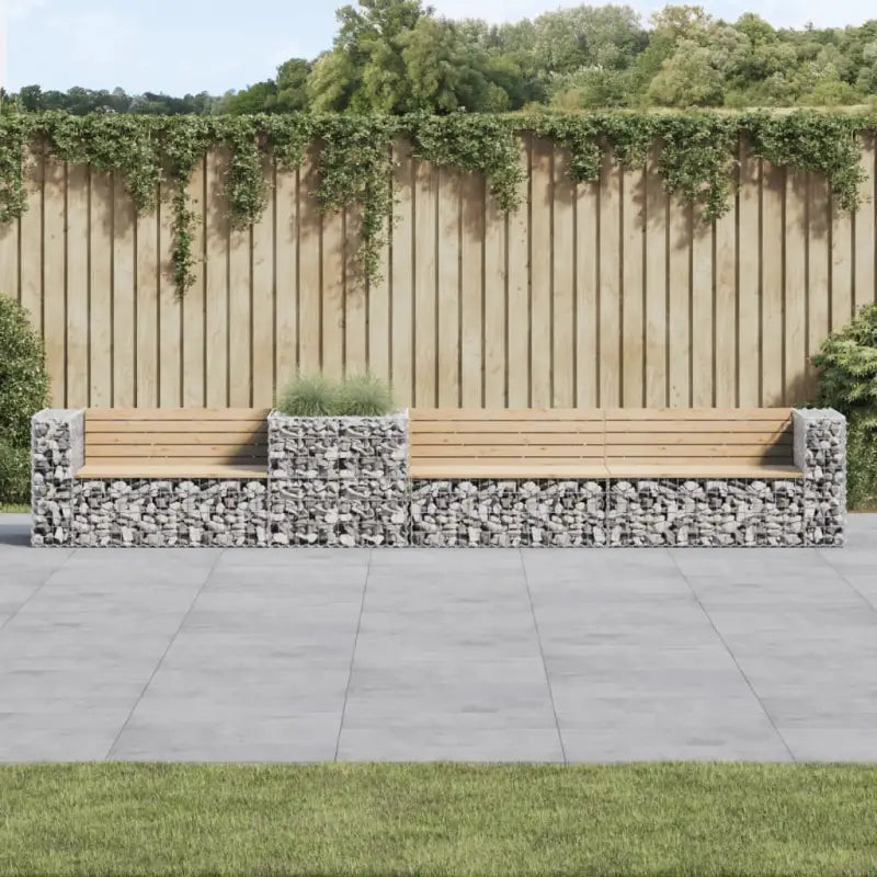 Tuinbank met schanskorf van massief grenenhout voor de buitenruimte - Tuinbanken