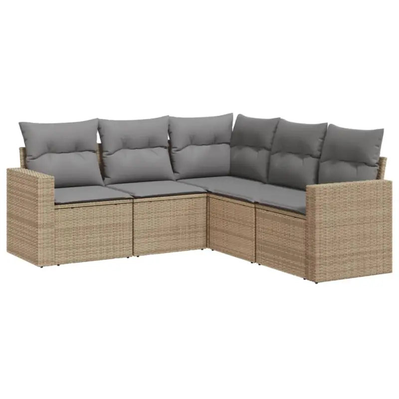 Tuinbank van gepoedercoat staal met beige materiaal voor buitenplezier - Tuinsets