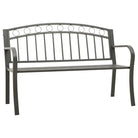 Tuinbank van gepoedercoat staal met duurzaam frame voor buitengebruik - Grijs / 1 / Zonder tafel - Tuinbanken