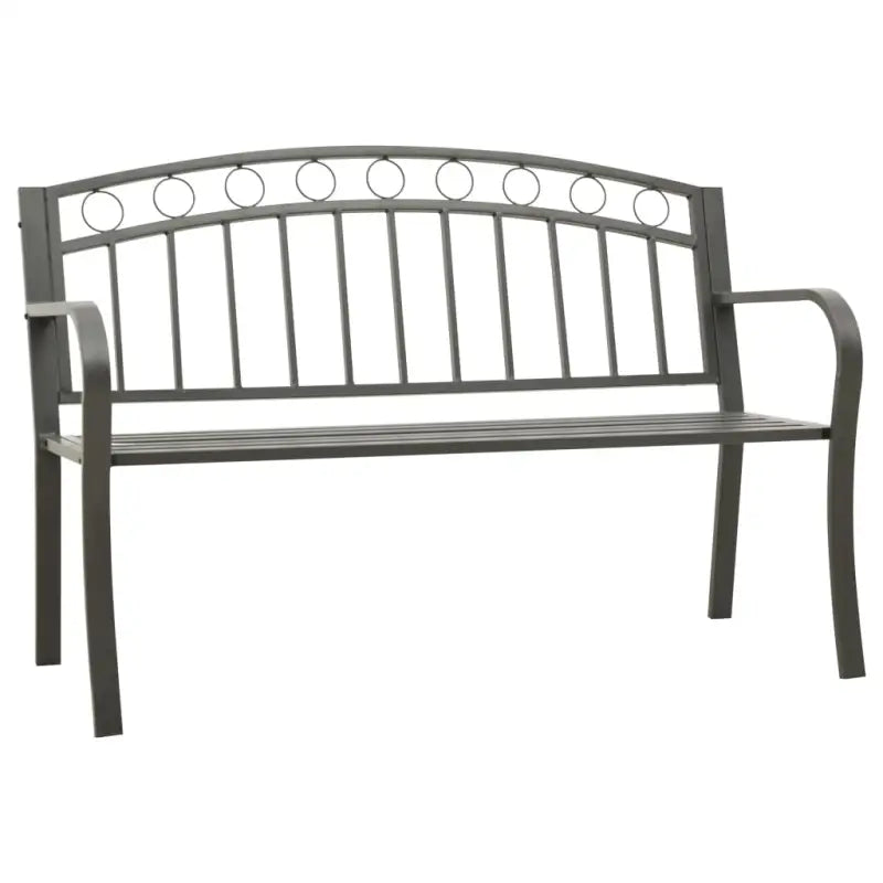 Tuinbank van gepoedercoat staal met duurzaam frame voor buitengebruik - Grijs / 1 / Zonder tafel - Tuinbanken