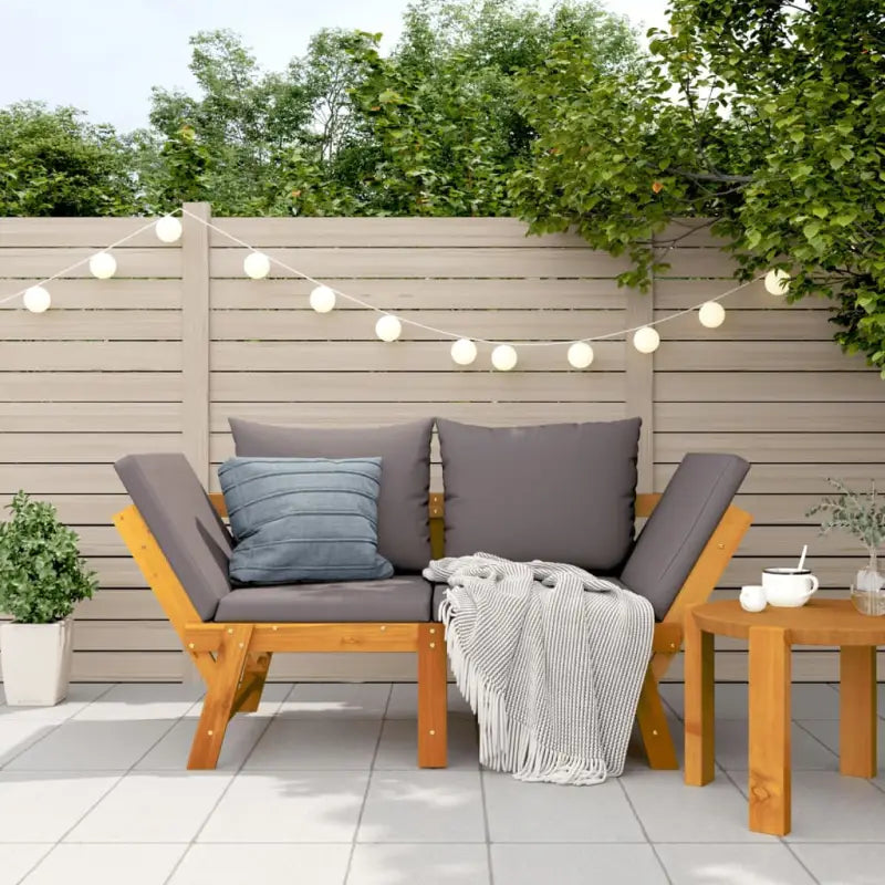 Tuinbank van massief acaciahout voor een comfortabele zitervaring - Donkergrijs / 1 - Tuinbanken