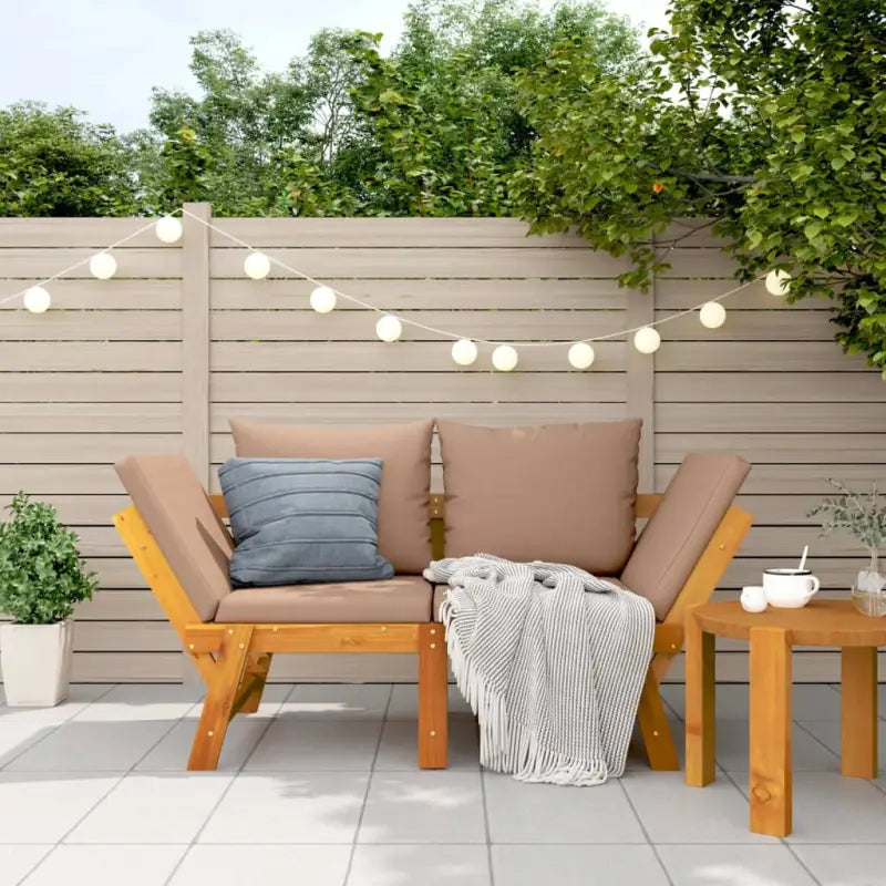 Tuinbank van massief acaciahout voor een comfortabele zitervaring - Taupe / 1 - Tuinbanken