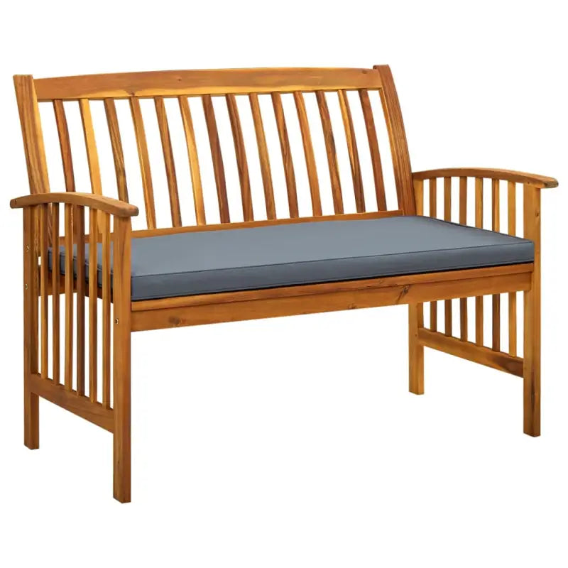Tuinbank van massief acaciahout voor rustieke buitenruimte - Donkergrijs / 119 cm / 1 - Tuinbanken