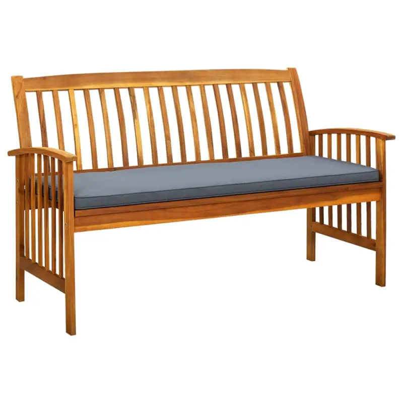 Tuinbank van massief acaciahout voor rustieke buitenruimte - Donkergrijs / 147 cm / 1 - Tuinbanken