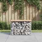 Tuinbank van massief douglashout voor een duurzame buitenzitplek - Natuurlijk grenenhout / 63 x 31,5 x 42 cm / 1